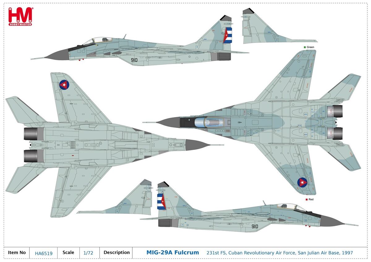 Hobby Master 1/72 MiG-29 Fulcrum-A DAAFAR 231st FS San Hobby Master 1/72 MiG-29 Fulcrum-A DAAFAR 231st FS San