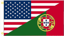 3X5 USA PORTUGAL FRIENDSHIP COMBINATION FLAG BANNER 100D FABRIC