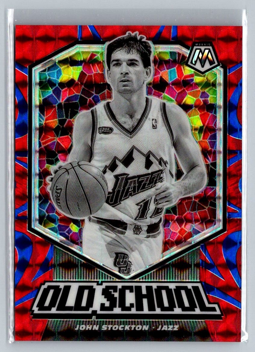 2019-20 Mosaic John Stockton Old School Reactive Blue #/99 #5