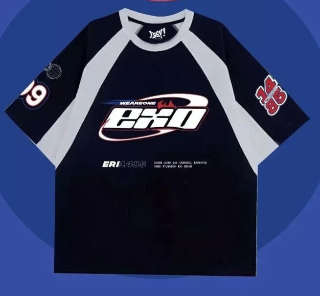 EXO Baseball Jersey for EXO - L Merch Shirt Kpop Perfect Concert