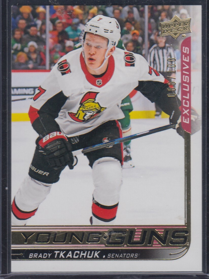 BRADY TKACHUK, 2018 Upper Deck Young Guns, UD Exclusives #499, /100