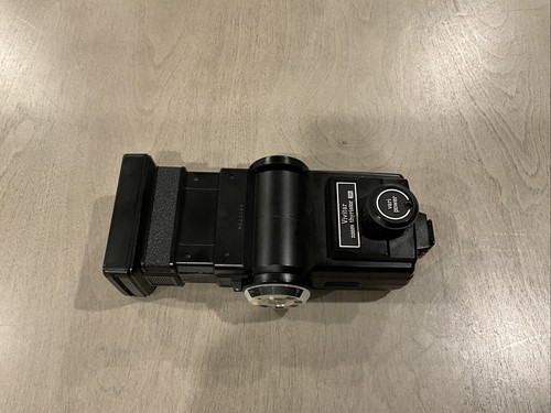Vivitar 285HV Zoom Thyristor Montageschuh schwarz elektronisches Blitzgerät nicht getestet