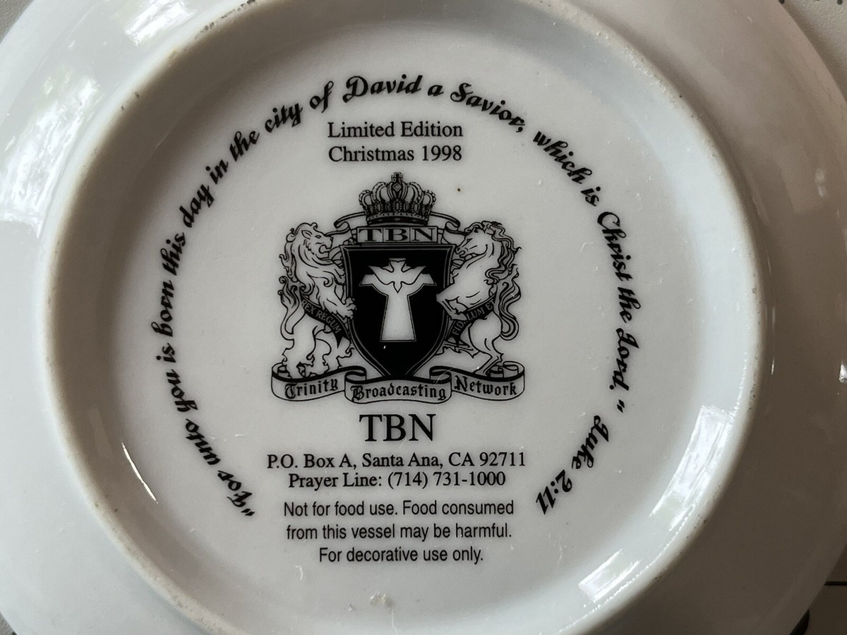 1998 TBN Christmas Plate w/ Mary & Baby Jesus, Limited