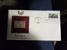 1991 World War ll First Day of Issue 22kt GOLD Replica Stamp