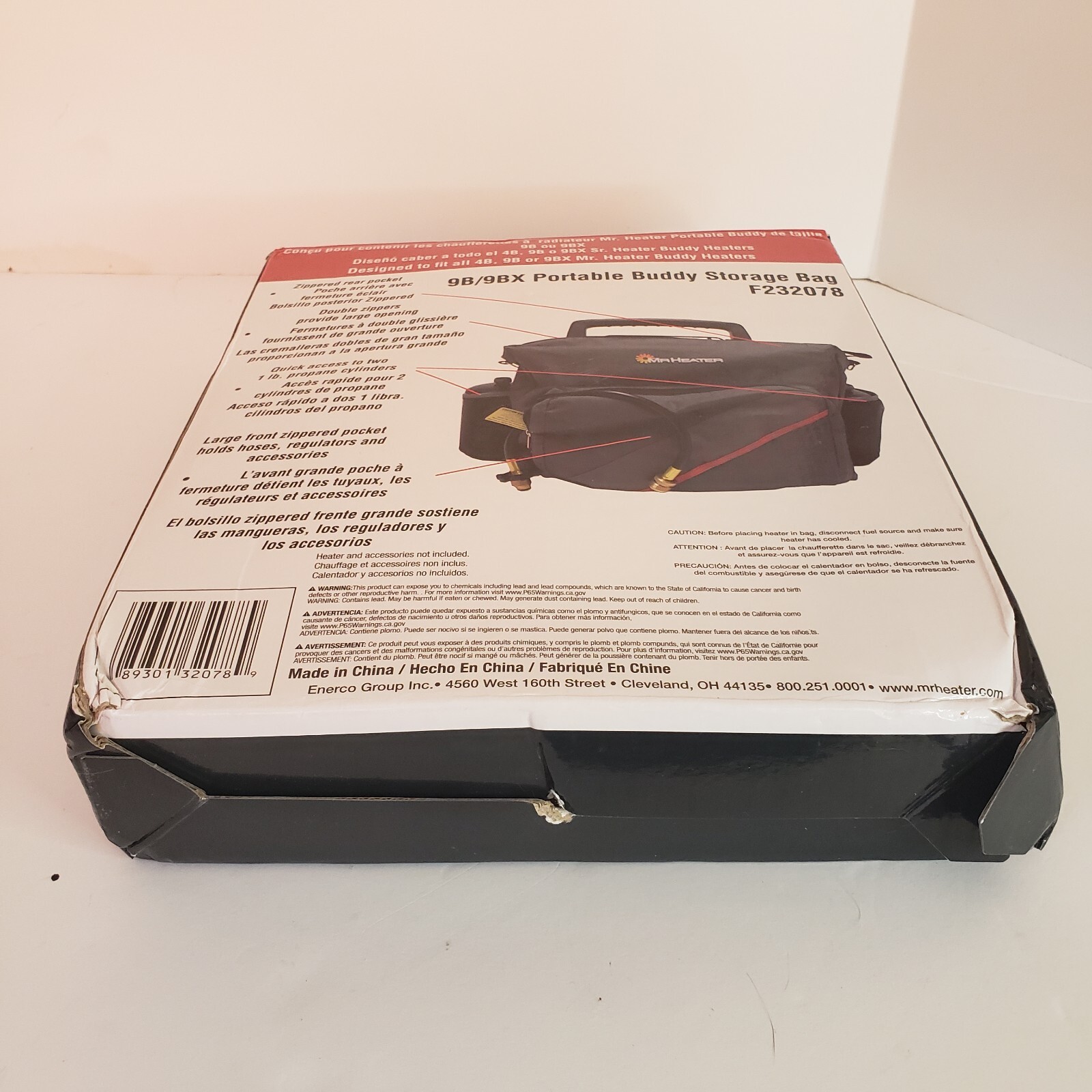 Mr. Heater MH-F232078 9BX Buddy Propane Heater & Accessories Carry Bag NO HEATER
