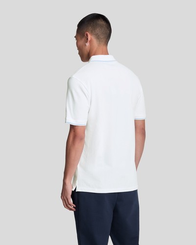 Polo Lyle & Scott "SP1524VOG" Manga Corta Punta - Blanco/Azul - Imagen 3 de 5