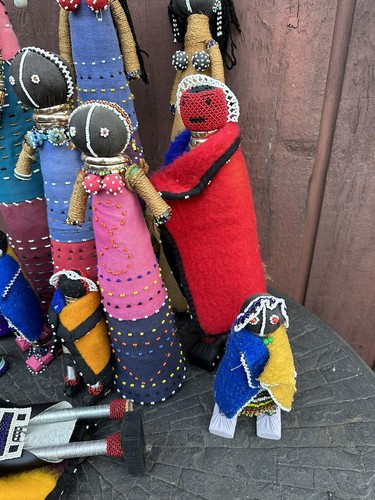 African Ndebele Traditional Beaded Ceremonial Doll Lot - 13 Piece - Picture 4 of 5