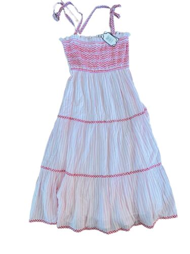 Pink City Prints Tuckernuck Hollyhock Stripe Jessica Maxi Dress NWT- Sz M - Picture 3 of 8