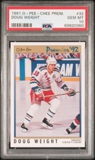 1991-92 O-Pee-Chee (OPC) Premier Rookie (RC) #32 - DOUG WEIGHT - PSA 10