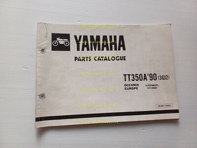 Yamaha TT 350 A 1990 3GJ2 catalogo ricambi originale moto spare