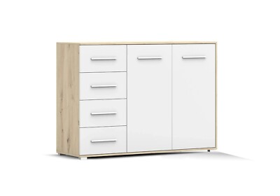 Kommode Schubladkasten Schubladen Flur Diele FRIDA 01 2D4S ARTISAN EICHE/WEIß