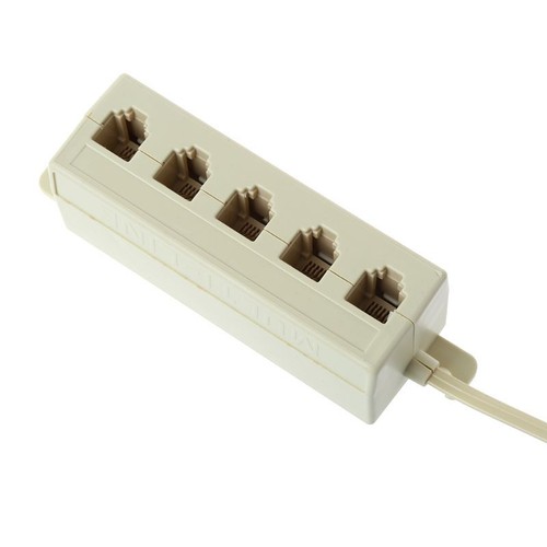 Rj11 Wtyczka telefoniczna na 5-drożne gniazdo Adapter 6p4c Jumper Lan Splitter - Zdjęcie 8 z 8