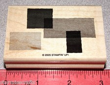 Background Design Rubber Stamp Shapes Squares Single by Stampin Up Sweet Shapes