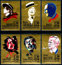 TIMBRE France 1990 N°  2649 a N°  2654 ** ( Série Personnage Célèbres ) TBE