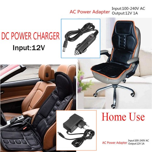 Full Body Back Seat Massager Cushion W/Heated Chair Massage Pad Home Car Office - Picture 7 of 14