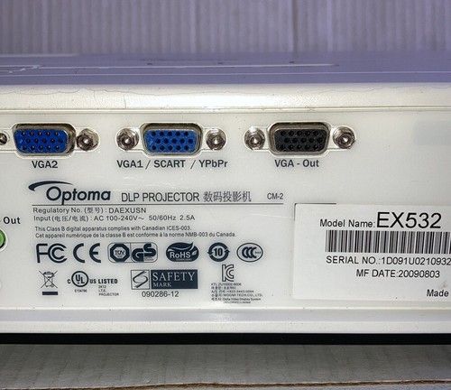 Optoma DLP projector EX532 Model - Picture 4 of 7