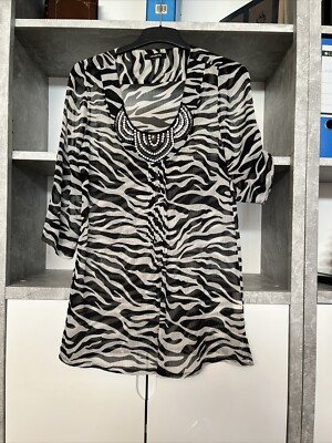Tunika  Bluse durchsichtig Sommerkleid Meer  Gr. 38 sommer sonne strand