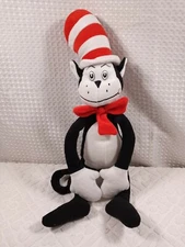 Dr Seuss Plush Cat In The Hat Stuffed  Soft Black Red Hat Bow Tie Univ. Studios 