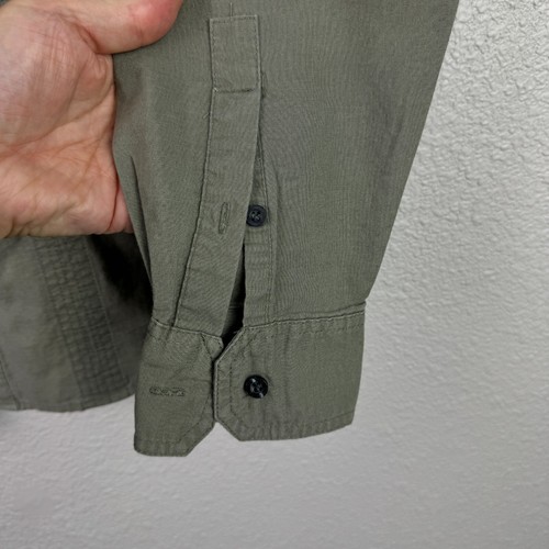 Structure Mens Sz S Linen Blend Roll Tab Long Sleeve Military Fall Summer - Picture 8 of 12
