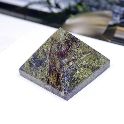 Natural Dragon Blood Quartz Crystal Egypt Pyramid Chakra Healing Reiki Tower US - Picture 13 of 24