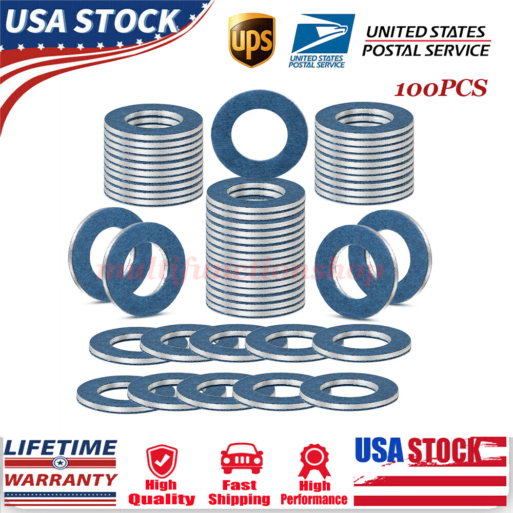 100X Oil Drain Plug Gasket Crush Washer 9043012031 For Toyota Prius