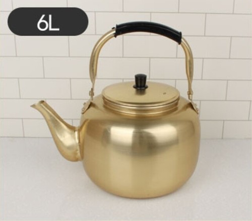 Korean Traditional Yellow Makgeolli Kettle Size 1, 2, 4, 6L Tea Boiled Water - Picture 12 of 12