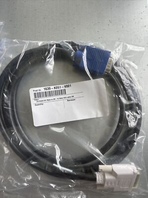 DVI Male to DB - VGA (HD15) Male Cable, Black (6.6 Feet, 2 Meters) Cord
