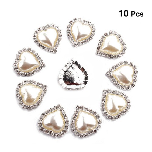 10 PCS Crystal Heart Charms Charms Jewelry Making Heart Pendants - Picture 12 of 12