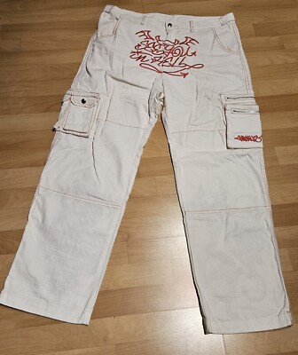 Minus Two Cargohose Weiß ''See You In Hell'' Version XL Größe 