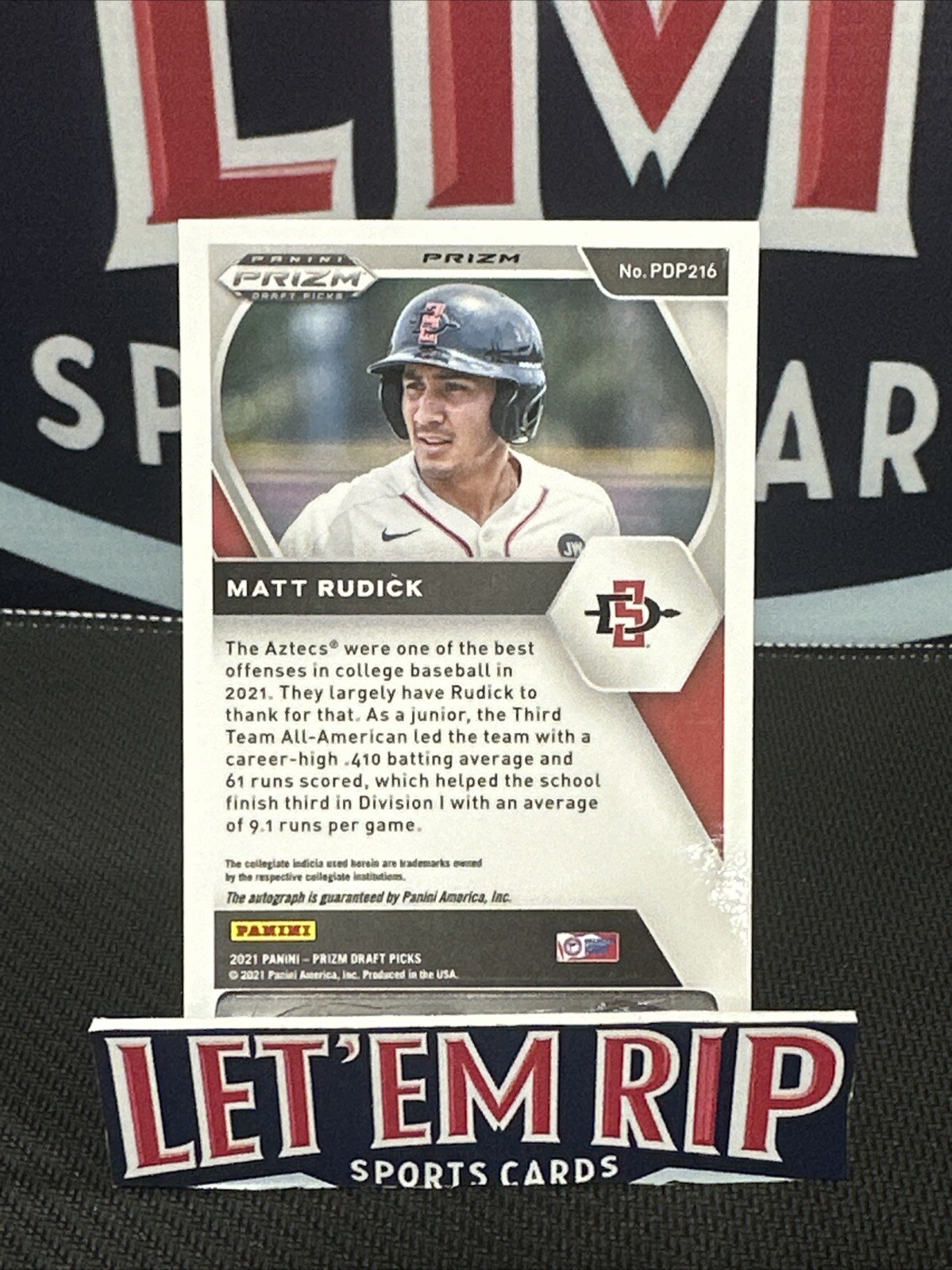 Matt Rudick 2021 Panini Prizm Draft Picks Light Blue Velocity Prizm Matt Rudick | eBay