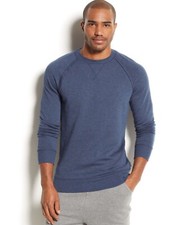 2 X IST Terry Pullover Sweatshirt Cotton Blend Navy Size L Men's Loungewear