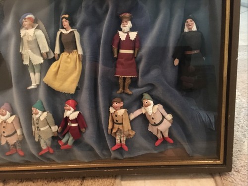VTG Rare Snow White Prince Seven Dwarves King Queen Witch Shadow Box READ - Picture 3 of 24