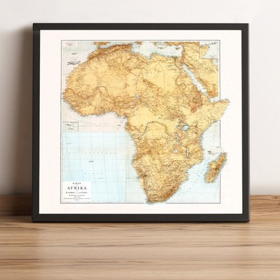 Africa Old Map - 1884 Africa Vintage Print - Cartography Reproduction