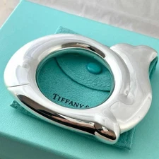 Tiffany & Co. Whale Baby Rattle Sterling Silver 925 QH5fe With Box Cleaned