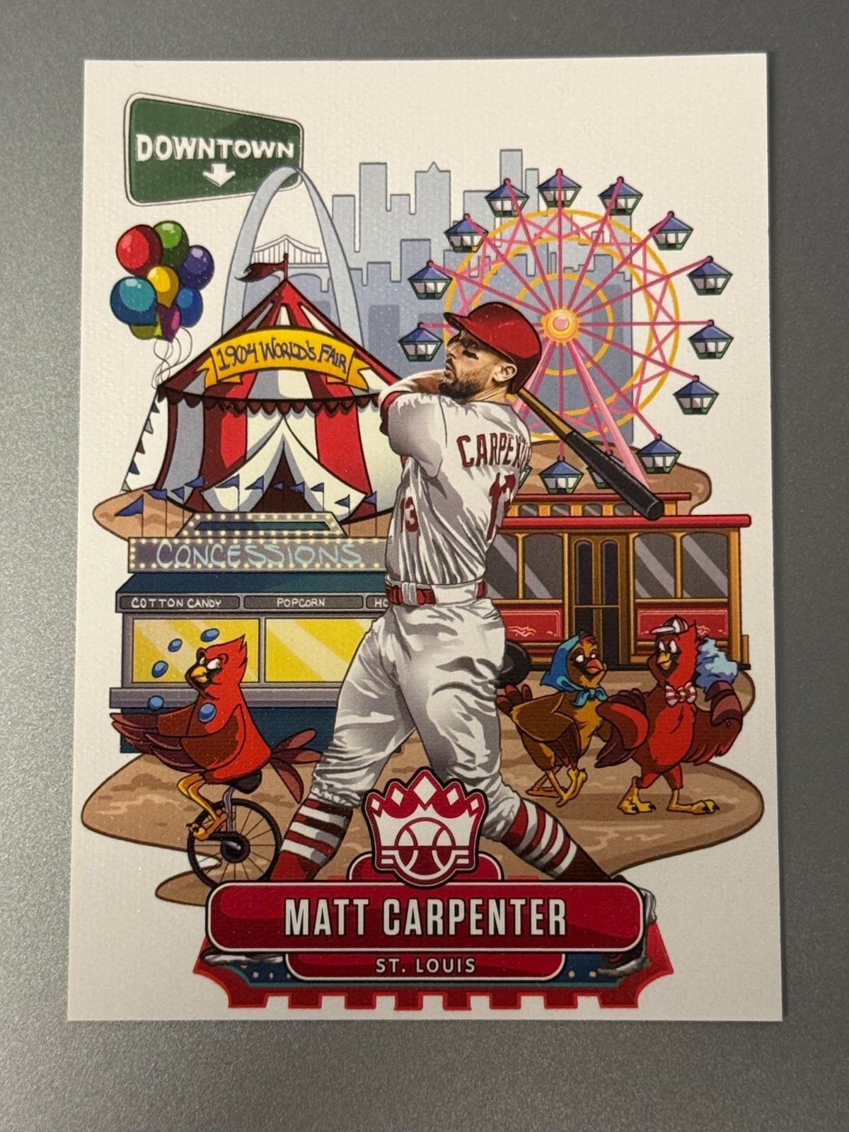 2019 Panini Diamond Kings Matt Carpenter Downtown #D6 St. Louis Cardinals