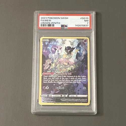 Pokemon TCG: Mew GG10/GG70 Crown Zenith: Galarian Gallery Holo PSA 7