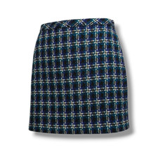 Ann Taylor Loft Women s Plaid Tweed Lined Skirt with Side Zip Pockets Size 8