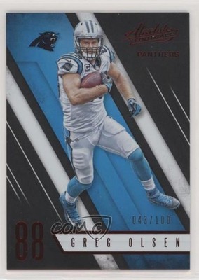 2016 Panini Absolute Spectrum Red 43/100 Greg Olsen #59 c2a