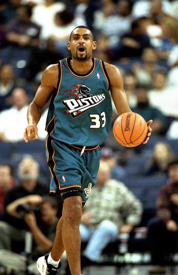 Detroit Pistons 1998-99 Teal Mitchell & Ness Swingman Shorts Sz 40