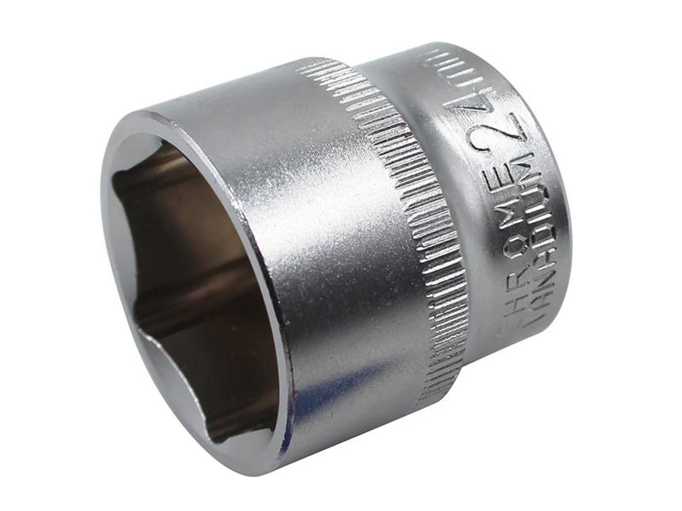 Faithfull 3/8"" Drive Hex Socket 24mm - Chrome Vanadium Steel