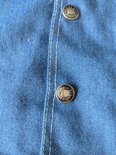 70s 80s Toughskins Hanging Tough Western Denim Vest Kids Denim Riding Gear GUC - Picture 11 of 18