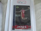 2003 UD LEBRON JAMES SPORTS COLL MAGA HOLO JUMBO ROOKIE CARD PSA 8 NM/ MINT