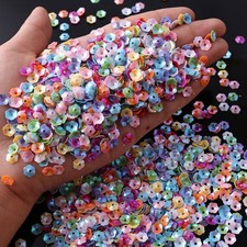 3200pcs Pastel Color Cup Flower loose sequins Paillettes 6mm sewing Wedding