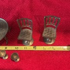 Vintage Miniature, Brass Metal Dollhouse Chairs, Table, Goblets Pitcher  — photo 6