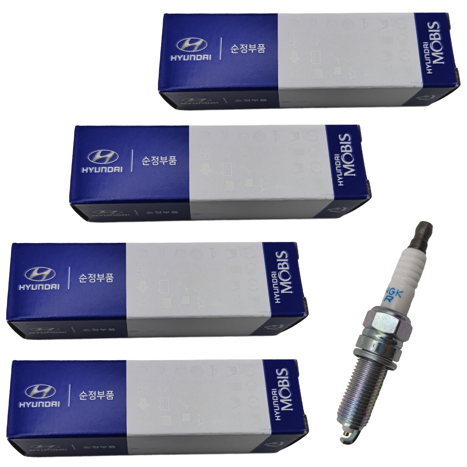 For Hyundai Veloster 2012-2017 Set 4x Iridium Platinum Spark Plugs 18855-10060