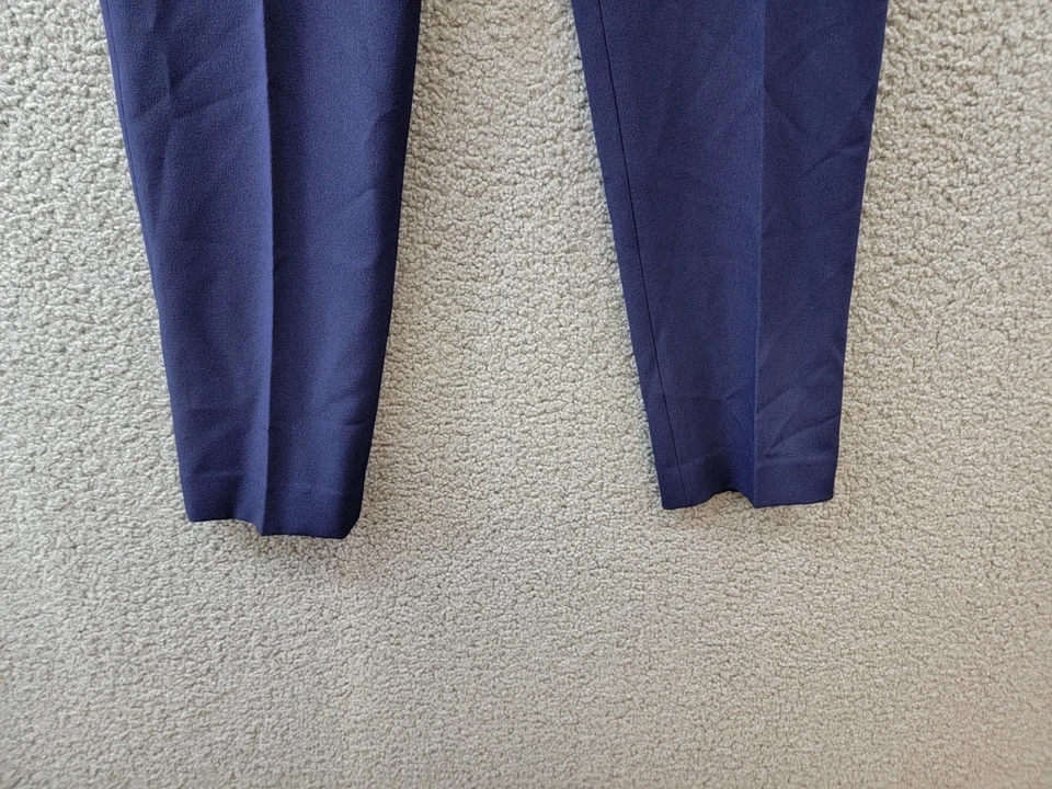 Tahari ASL Mid Rise Straight-Fit Pantsuit Women's 4 Midnight Navy Hook & Bar - Image 4 of 4