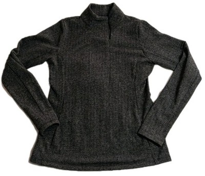 Kyodan Outdoor Women s Gray Herringbone 1/4 Zip Pullover Jacket Size M