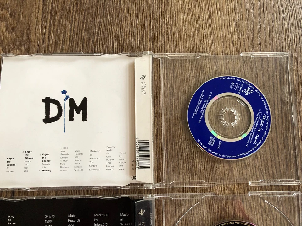 Depeche Mode Bong 18 3x 3" Inch MCD Enjoy the Silence (blau, gelb, schwarz) - Bild 3 von 4