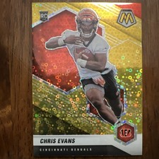 Panini Mosaic Chris Evans Bengals Rookie Gold Mosaic Prizm #379 /10 2021