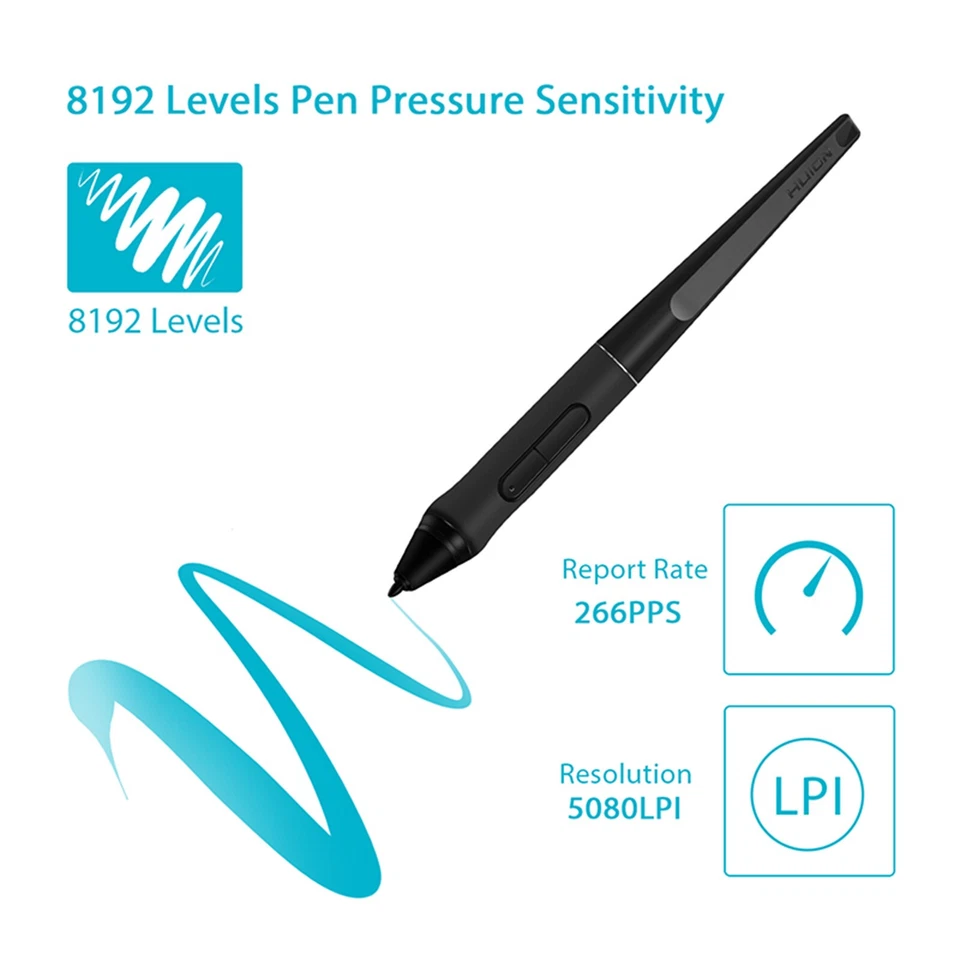 PW500 Battery-free Stylus Touch Pen for HUION Digital Graphics Monitor Tablet - Image 4 of 4